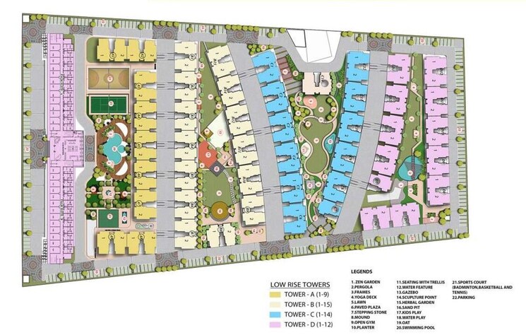 Master Plan, nimbus-the-palm-village 3 Bedroom 2150 Sq.Ft. Apartment In Sector 22a Yamuna Expressway Greater Noida 8851586