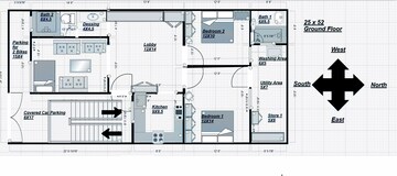 Floor Plan in 3 BHK Independent House at Bighar – for Sale