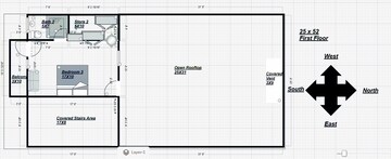 Floor Plan in 3 BHK Independent House at Bighar – for Sale