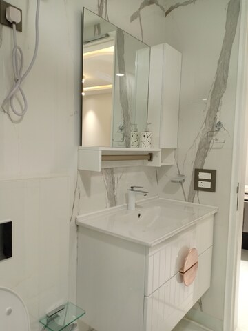 Bathroom in 3 BHK Apartment at Sarvapriya Vihar – for Rent