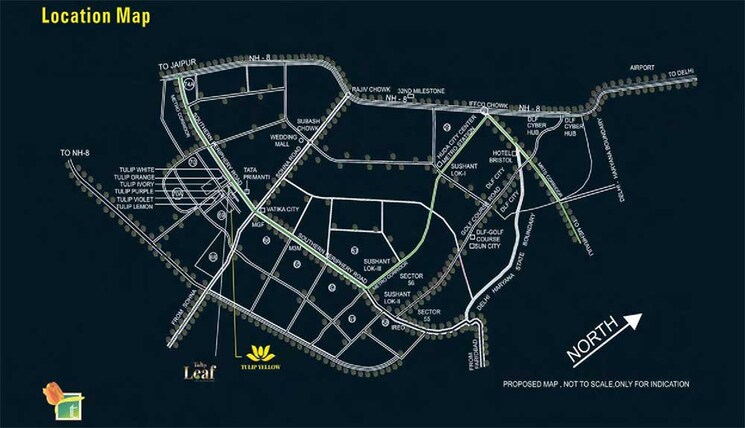 Map Location, tulip-yellow 3 Bedroom 1704 Sq.Ft. Apartment In Sector 69 Gurgaon 8852054