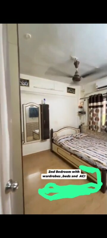 Bedroom in 2.5 BHK Apartment at Rajkumar Corner CHS, Andheri West – for Rent