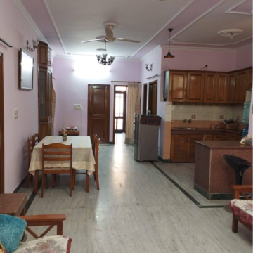 Living Room in 3 BHK Builder Floor at Ansal Plaza Sector-23, Carterpuri Village – for Rent