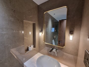 Bathroom in 3 BHK Apartment at Regency Terrace, Khar West – for Rent