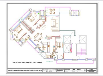 Floor Plan in 4 BHK Apartment at Bandra Anand Vihar, Bandra West – for Rent