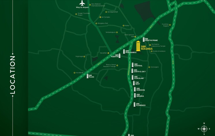 Map Location, sbr-magnus 3 Bedroom 1560 Sq.Ft. Apartment In Katamnallur Bangalore 8853047