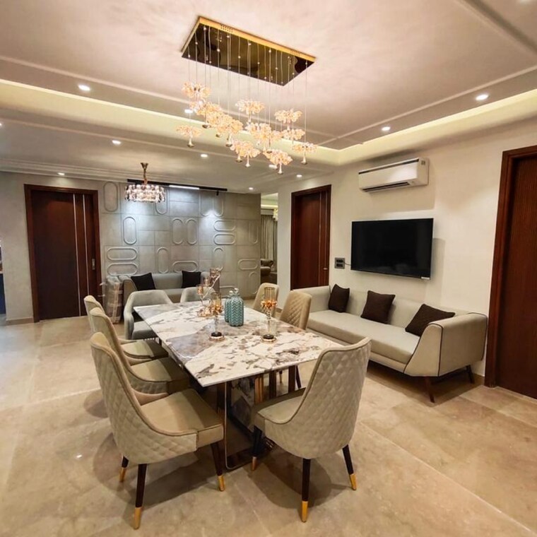 Living Room, s-s-southend 4 Bedroom 360 Sq.Yd. Builder Floor In Sector 49 Gurgaon 8853486