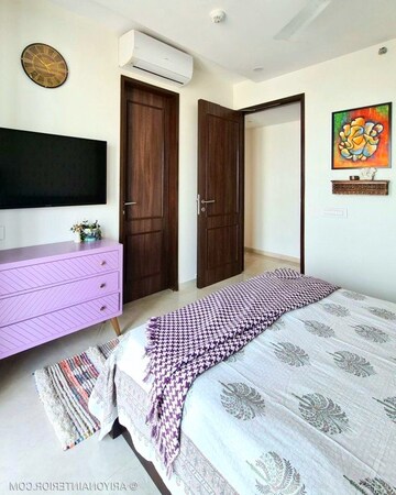 Bedroom in 3 BHK Apartment at Mulund Tulip CHS, Mulund West – for Rent