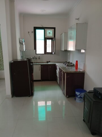 Kitchen in 1.5 BHK Builder Floor at Dhakoli – for Rent