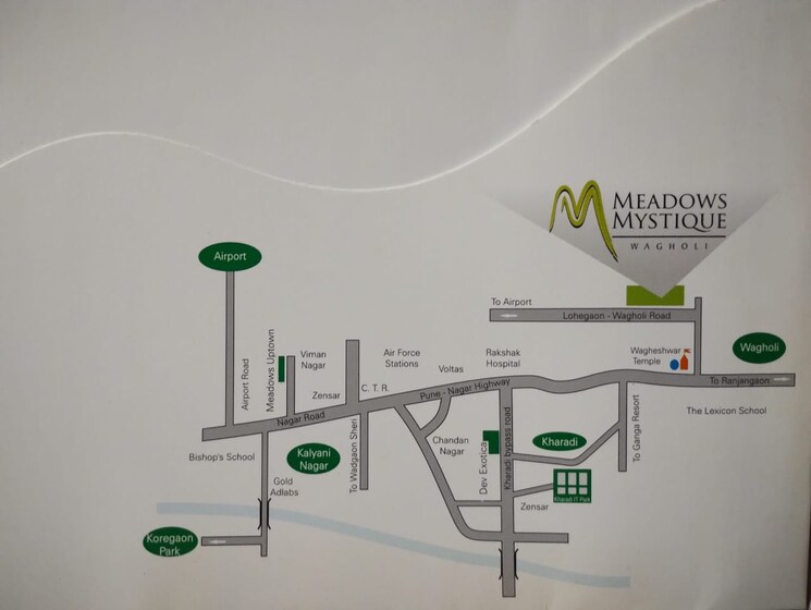 Map Location, meadows-mystique 3 Bedroom 2189 Sq.Ft. Villa In Wagholi Pune 8854061