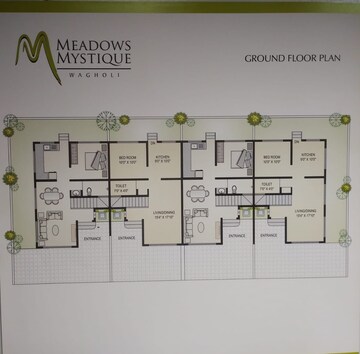 Floor Plan in 3 BHK Villa at Meadows Mystique, Wagholi – for Sale