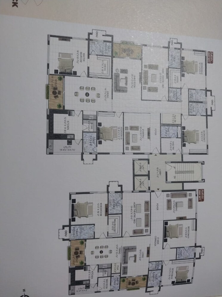 Floor Plan, burj-banjara 4 Bedroom 4800 Sq.Ft. Apartment In Banjara Hills Hyderabad 8854841