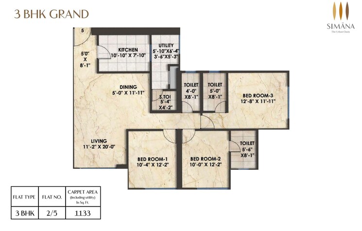 Floor Plan, bhoomi-simana 5 Bedroom 2103 Sq.Ft. Apartment In Parel Mumbai 8855107