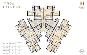 Floor Plan in 5 BHK Apartment at Bhoomi Simana, Parel – for Sale