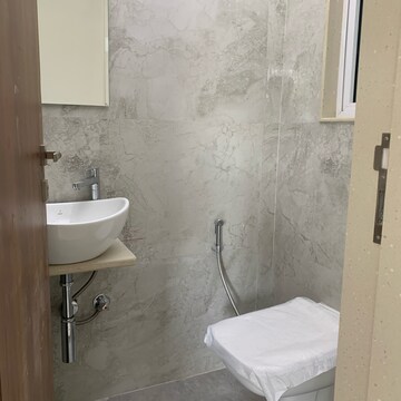 Bathroom in 2.5 BHK Apartment at Shraddha Elite, Poisar – for Rent