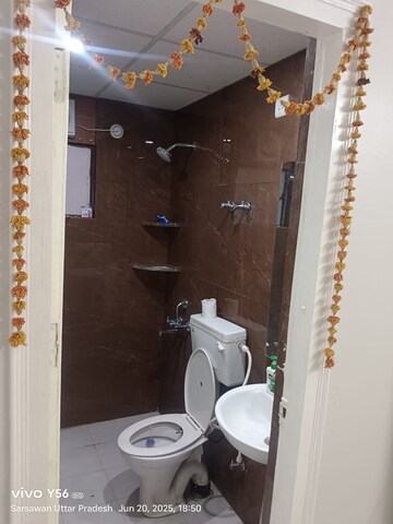 Bathroom in 1 BHK Apartment at Omaxe Srishti And Sanskriti, Gomti Nagar – for Rent