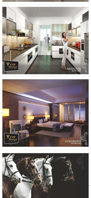 Kitchen in 3.5 BHK Apartment at VVIP Mangal, Raj Nagar Extension – for Sale