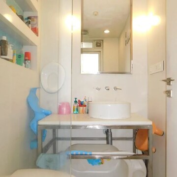 Bathroom in 3 BHK Apartment at Sea Breeze CHS Versova, Yari Road – for Rent