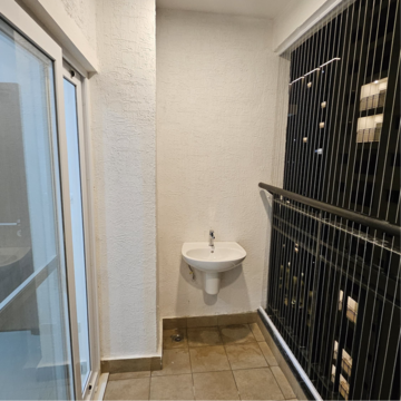Balcony in 2.5 BHK Apartment at Prestige Tranquil, Kokapet – for Rent