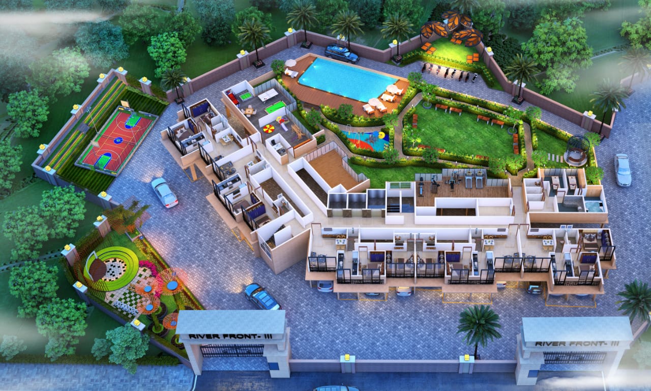 2 BHK 619 Sq.Ft. Apartment in RS QA Riverfront