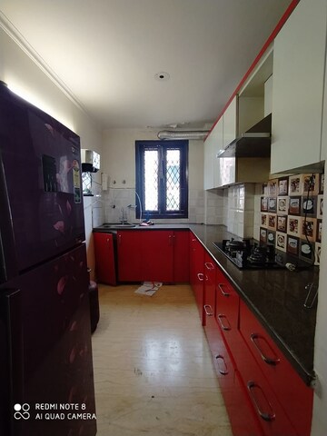 Kitchen in 2 BHK Builder Floor at Freedom Fighters Enclave – for Rent