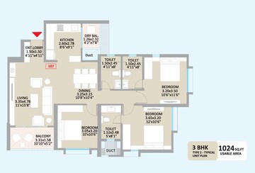 3 BHK Apartment For Sale in Little Earth Apartments, Mamurdi