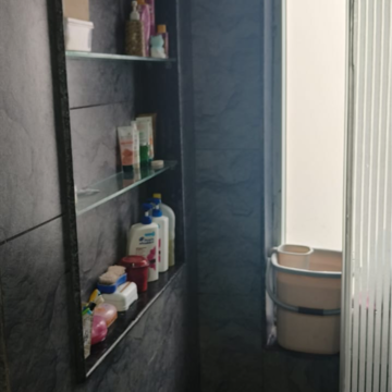 Bathroom in 3 BHK Apartment at Palm Residency Chhatarpur, Rajpur Khurd Extension – for Rent
