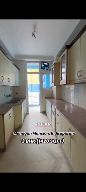 Kitchen in 3 BHK Apartment at Mahagun Mansion I and II, Vaibhav Khand – for Sale