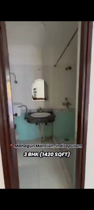 Bathroom in 3 BHK Apartment at Mahagun Mansion I and II, Vaibhav Khand – for Sale