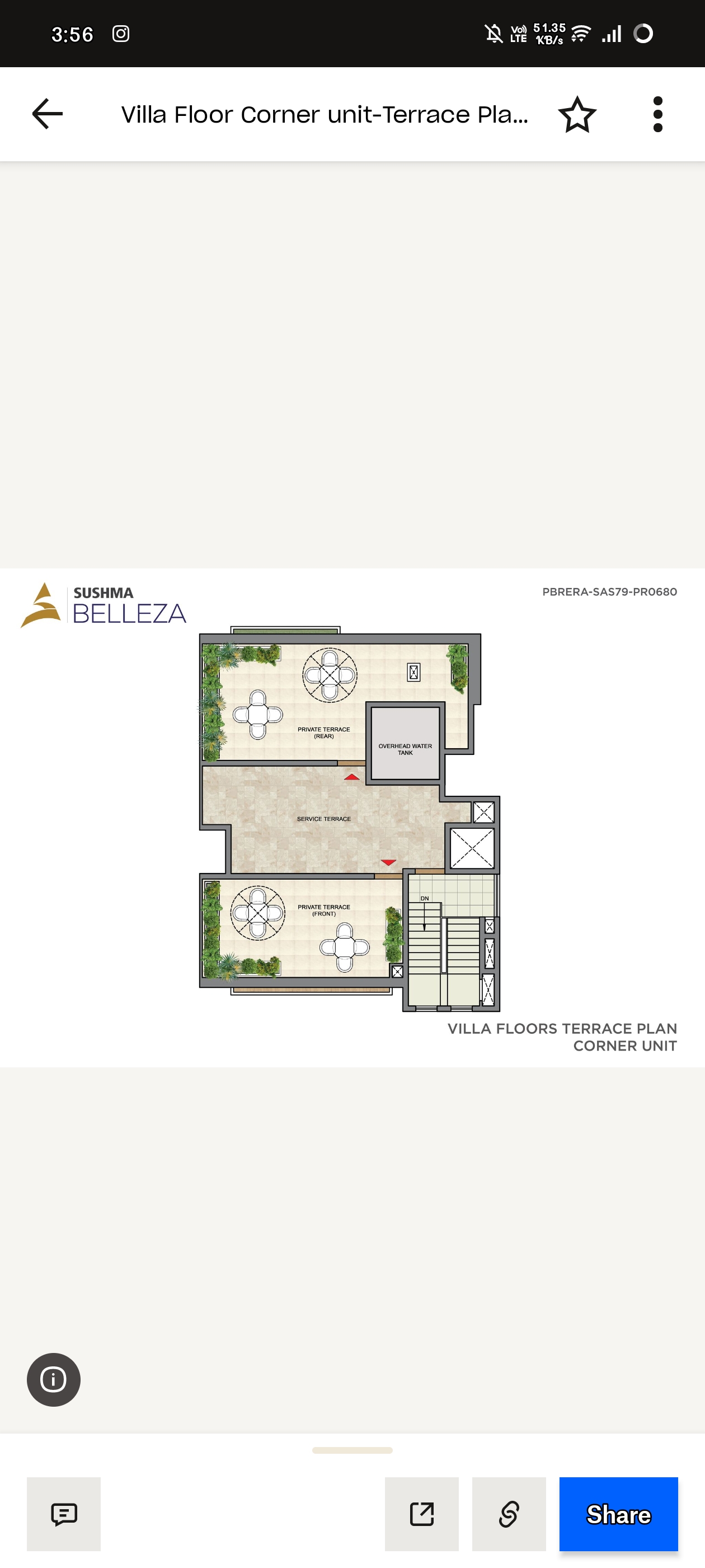 4 BHK + Servant Room 3400 Sq.Ft. Apartment in Sushma Belleza