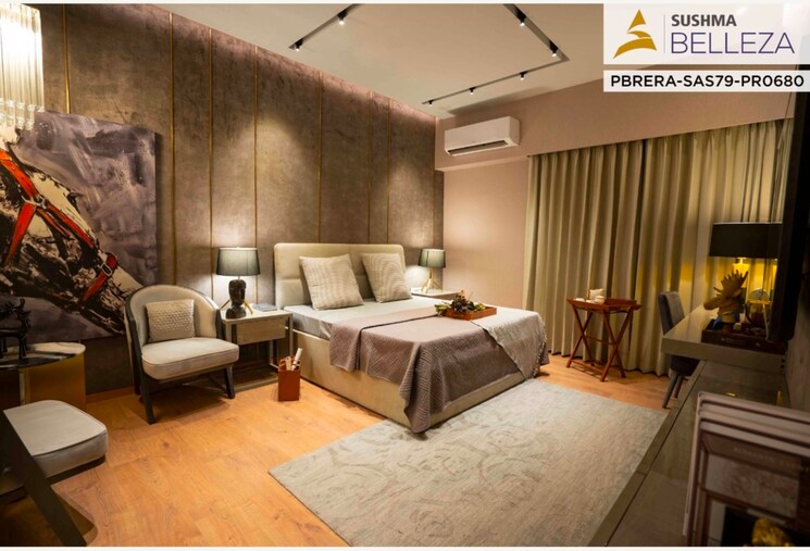 Living Room, sushma-belleza 4 Bedroom 3400 Sq.Ft. Apartment In International Airport Road Zirakpur 8858594