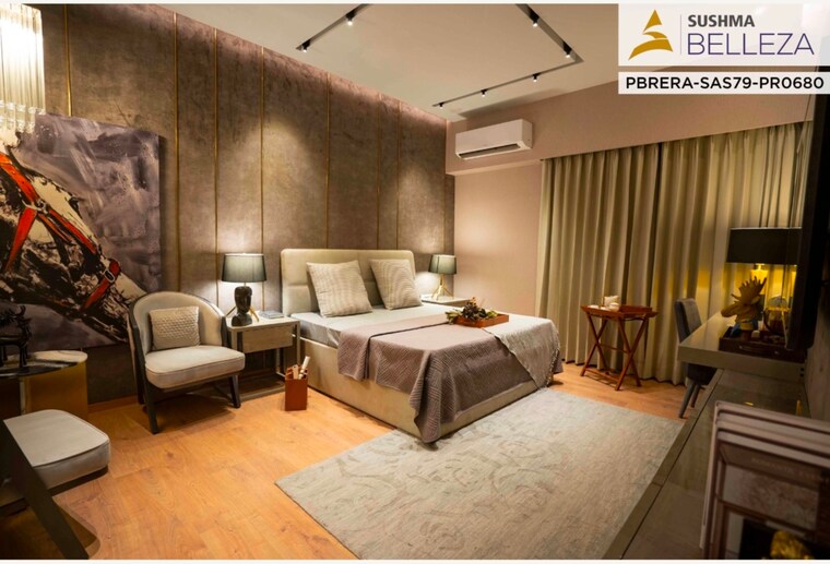 Living Room, sushma-belleza 4 Bedroom 3400 Sq.Ft. Apartment In International Airport Road Zirakpur 8858594