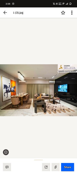 Living Room in 4 BHK Apartment at Sushma Belleza, International Airport Road – for Sale