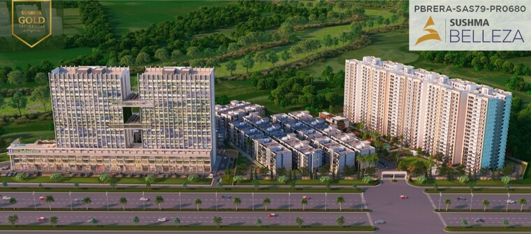 Exterior View, sushma-belleza 4 Bedroom 3400 Sq.Ft. Apartment In International Airport Road Zirakpur 8858594