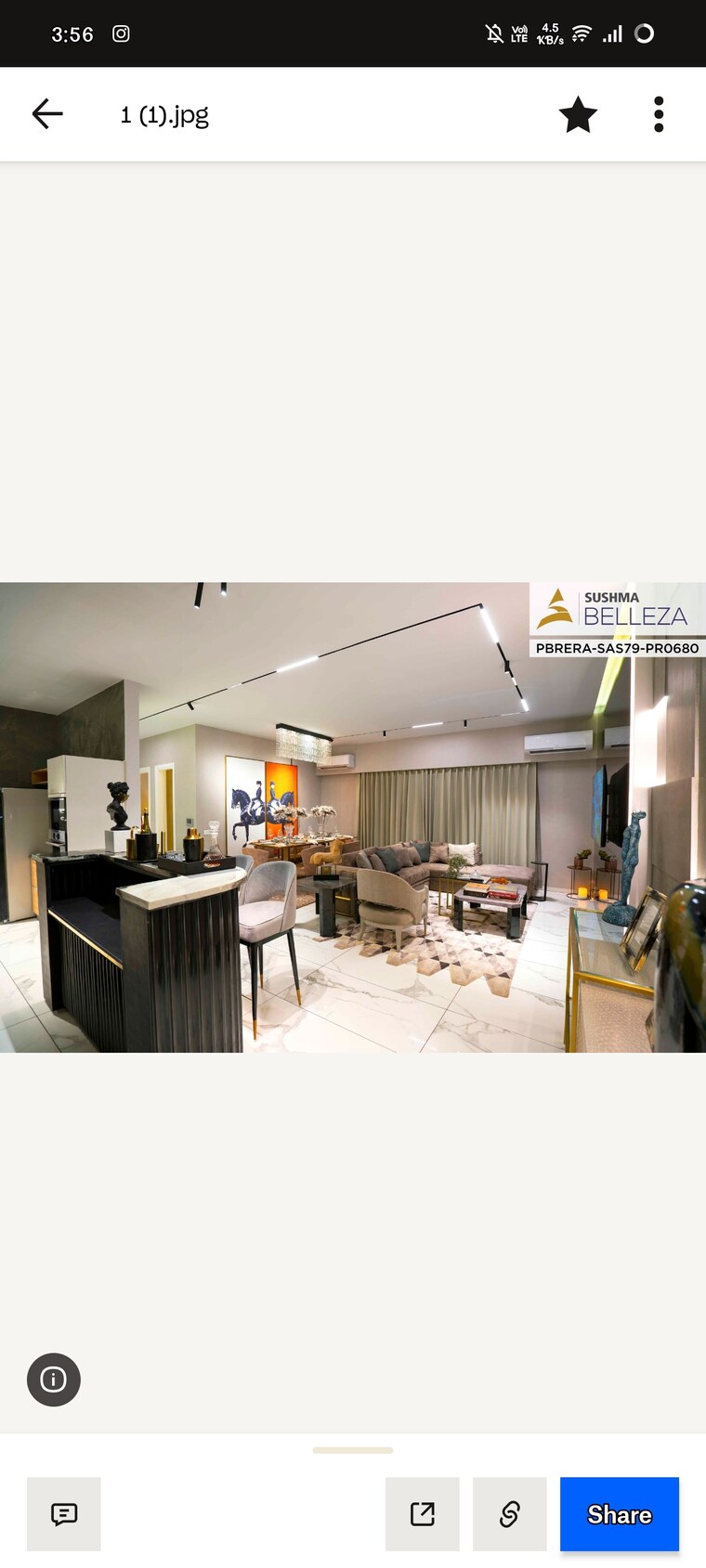 Master Bedroom, sushma-belleza 4 Bedroom 3400 Sq.Ft. Apartment In International Airport Road Zirakpur 8858594