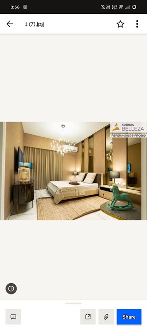Bedroom in 4 BHK Apartment at Sushma Belleza, International Airport Road – for Sale