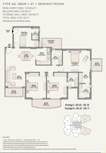 3.5 BHK + Servant Room 2145 Sq.Ft. Apartment in Eldeco Accolade