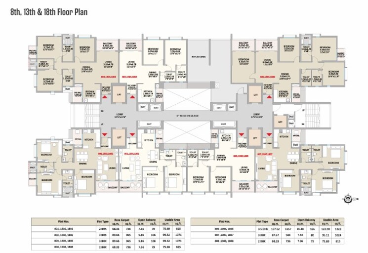 Floor Plan, little-earth-apartments 3 Bedroom 1081 Sq.Ft. Apartment In Mamurdi Pune 8858941