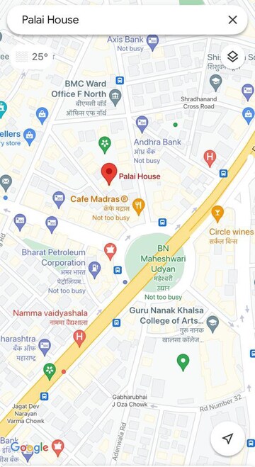 3 BHK Apartment – Map Location View at Palai House, Matunga - for Rent
