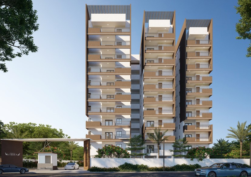 3 BHK + Study Room 1570 Sq.Ft. Apartment in Advaitas Vibha