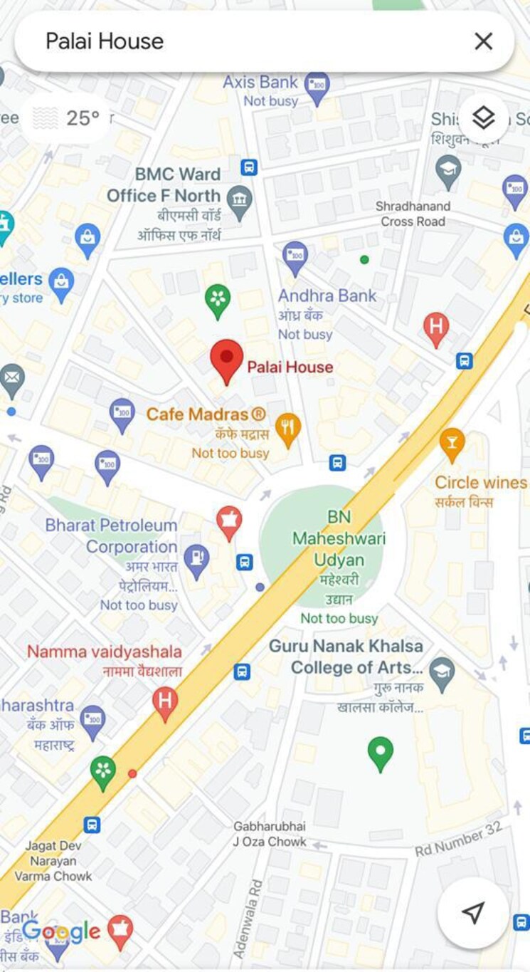 Map Location, palai-house 3 Bedroom 1024 Sq.Ft. Apartment In Matunga Mumbai 8859416