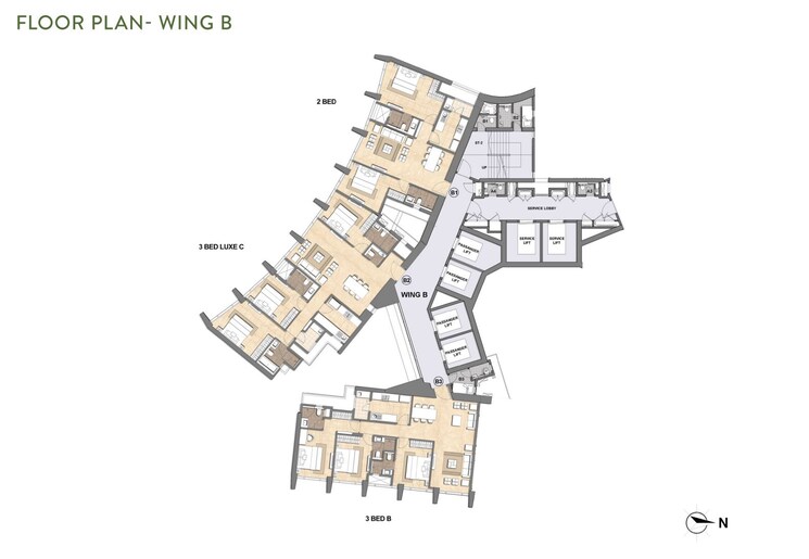 Master Plan, lodha-the-park 3 Bedroom 1136 Sq.Ft. Apartment In Worli Mumbai 8859502