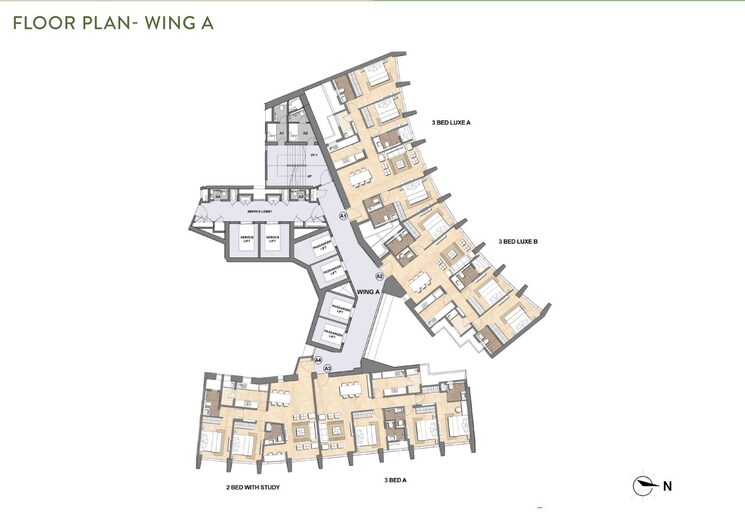 Master Plan, lodha-the-park 3 Bedroom 1254 Sq.Ft. Apartment In Worli Mumbai 8859538