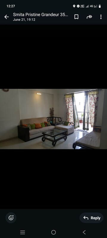 Bedroom in 2 BHK Apartment at Pristine Grandeur, Wakad – for Rent