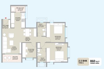 2.5 BHK Apartment For Sale in Little Earth Apartments, Mamurdi