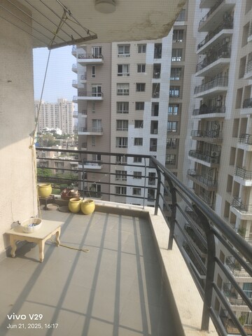 Balcony in 3 BHK Apartment at Unitech Harmony, Sector 50 – for Rent