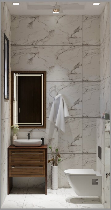 Bathroom in 3 BHK Builder Floor at BPTP Park 81, Sector 81 – for Sale