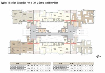 Floor Plan in 2 BHK Apartment at Little Earth Apartments, Mamurdi – for Sale