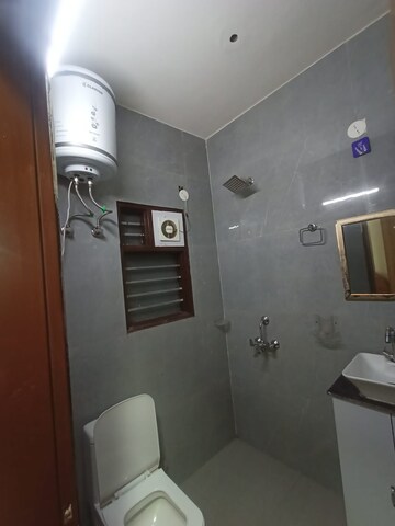 Bathroom in 1 BHK Builder Floor at Sushant Lok I – for Rent