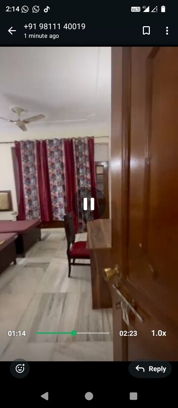Bedroom in 4 BHK Builder Floor at DLF Atria, Dlf Phase ii – for Rent